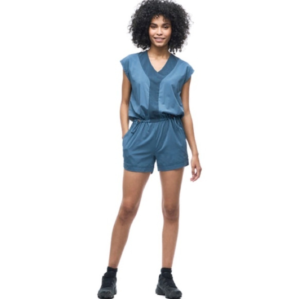Indyeva Esi Short Romper Athletic Indygena Blue Size Small Pickleball Tennis EUC
